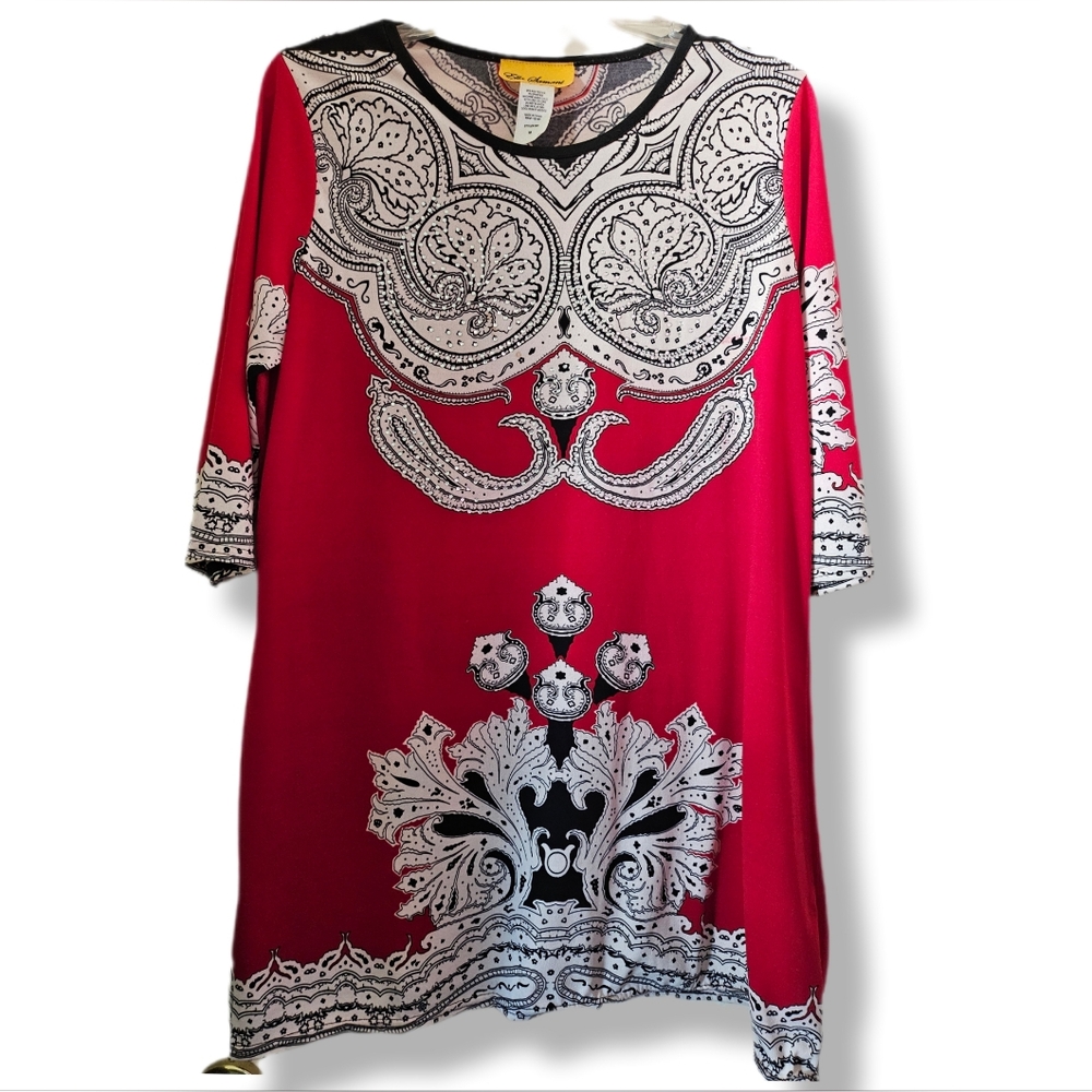 Ella Samani Red Sparkle Tunic